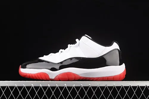 All categories Air Jordan Jordan series basketball shoes Air Jordan 11 Z version Air Jordan 11 Retro Low AJ11 Joe 11 low-top patent leather black and red top layer genuine carbon AV2187-160
